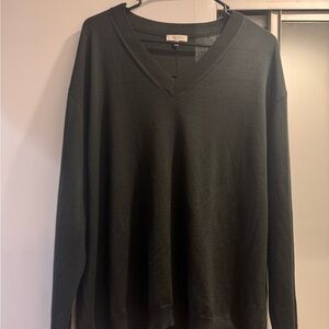 Lafayette 148 New York 100% Wool Deep Green  Sweater